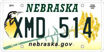 NE license plate XMD514