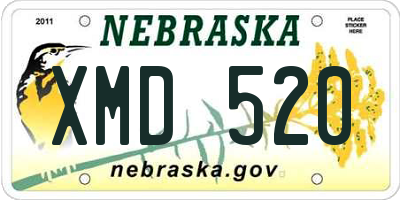 NE license plate XMD520