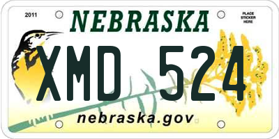 NE license plate XMD524