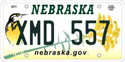 NE license plate XMD557