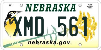 NE license plate XMD561