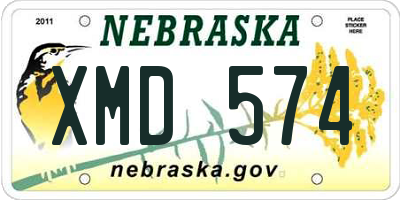 NE license plate XMD574
