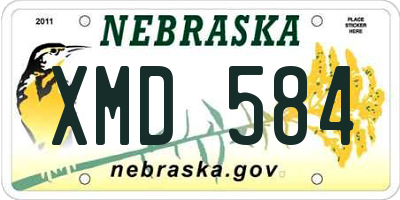 NE license plate XMD584