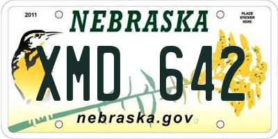 NE license plate XMD642