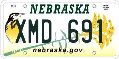 NE license plate XMD691