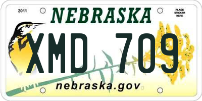 NE license plate XMD709