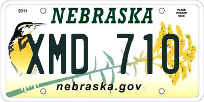 NE license plate XMD710