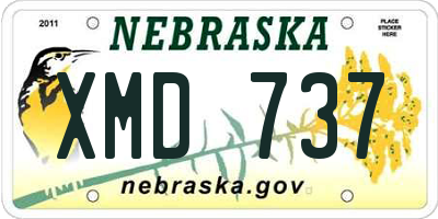 NE license plate XMD737
