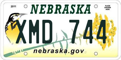NE license plate XMD744