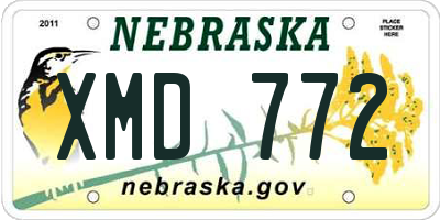 NE license plate XMD772