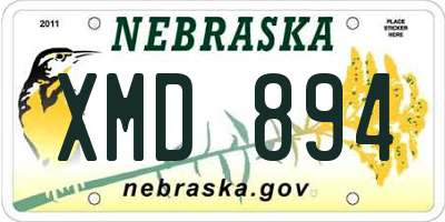 NE license plate XMD894
