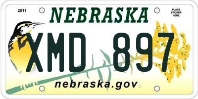 NE license plate XMD897