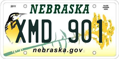 NE license plate XMD901