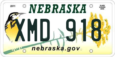 NE license plate XMD918