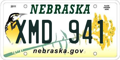 NE license plate XMD941
