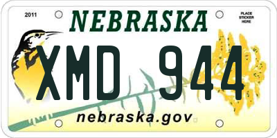 NE license plate XMD944