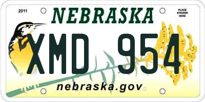 NE license plate XMD954