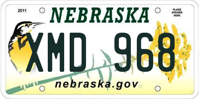 NE license plate XMD968