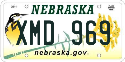 NE license plate XMD969