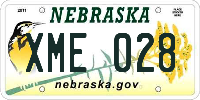 NE license plate XME028