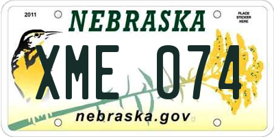 NE license plate XME074