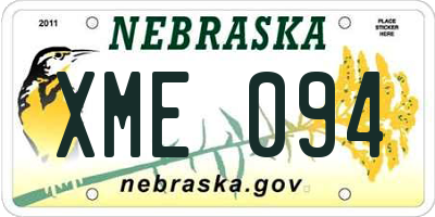 NE license plate XME094