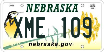 NE license plate XME109