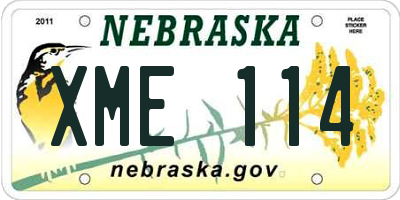 NE license plate XME114