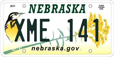 NE license plate XME141