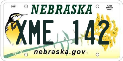 NE license plate XME142