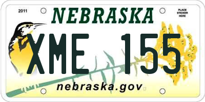 NE license plate XME155