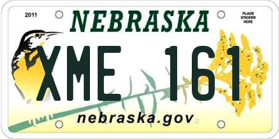 NE license plate XME161