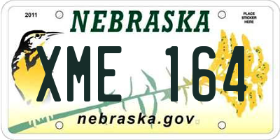 NE license plate XME164