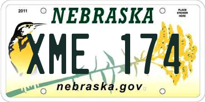 NE license plate XME174