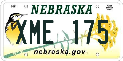 NE license plate XME175