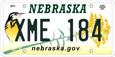 NE license plate XME184