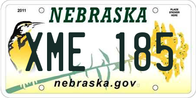 NE license plate XME185