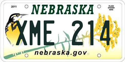 NE license plate XME214