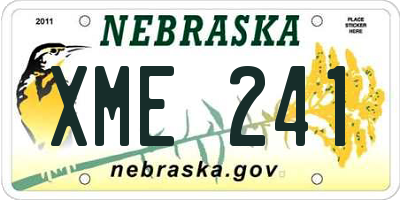 NE license plate XME241