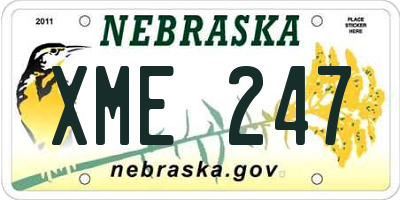 NE license plate XME247