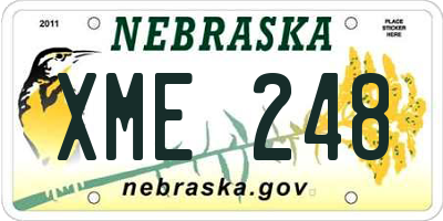 NE license plate XME248