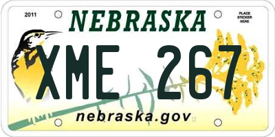 NE license plate XME267