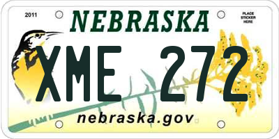 NE license plate XME272