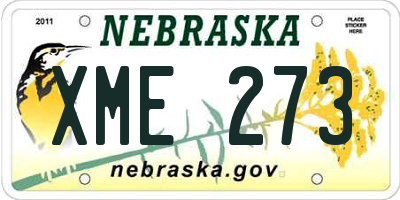 NE license plate XME273