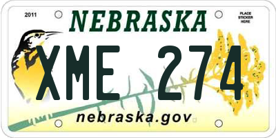 NE license plate XME274