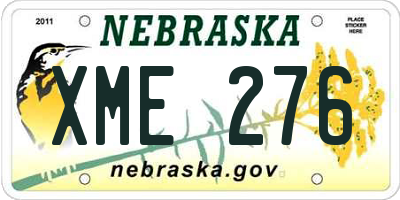 NE license plate XME276