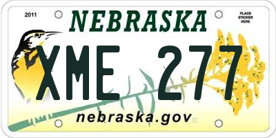 NE license plate XME277