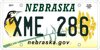 NE license plate XME286