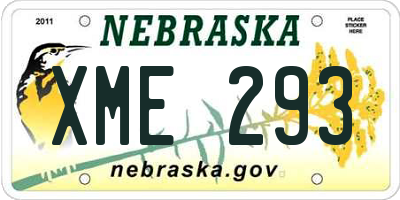 NE license plate XME293