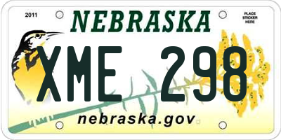 NE license plate XME298